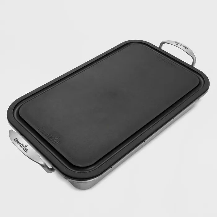Char-Broil Grill Cookware Deep Dish Pan & Cutting Board - Silver/Black | Target