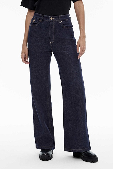 Wide Leg Coin Tab Jean | Witchery (AU)