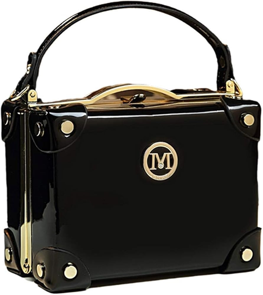 Fashion Women's Top Handle Satchel Handbags Leather Evening Bag Purses Small Hard Square Box Shou... | Amazon (US)