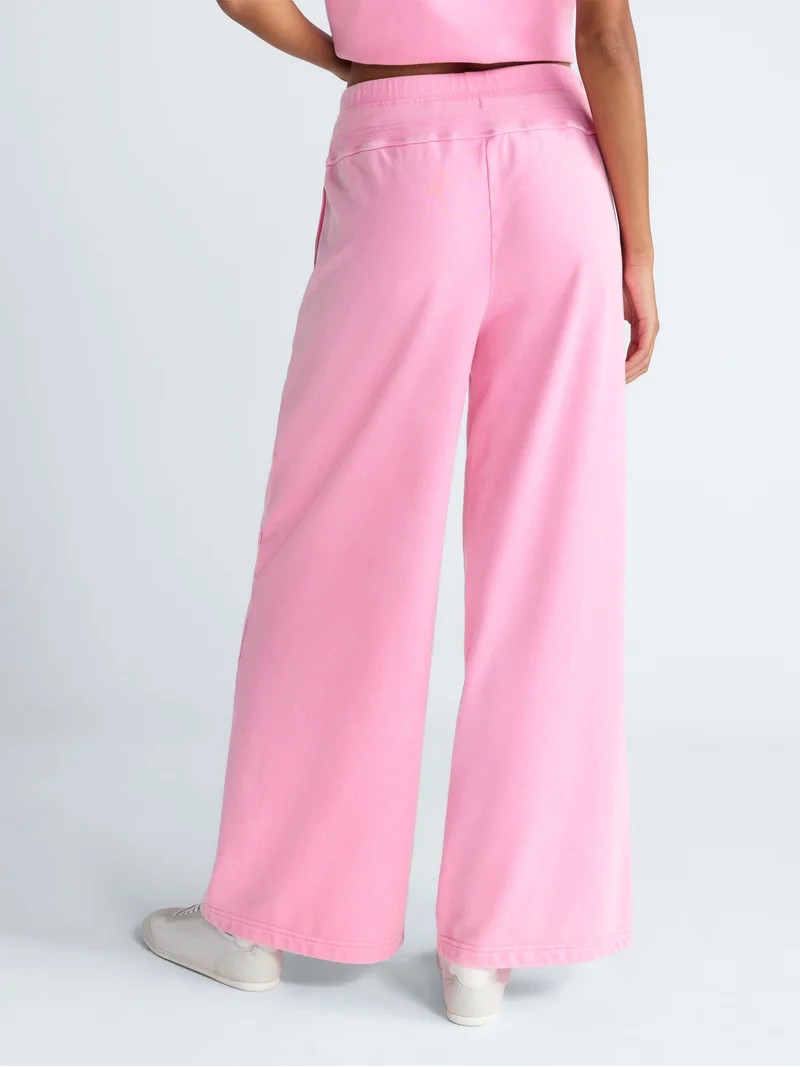 Scoop Women's Pleated Wide-Leg Sweatpants, 29'' Inseam, Sizes XS-XXL - Walmart.com | Walmart (US)