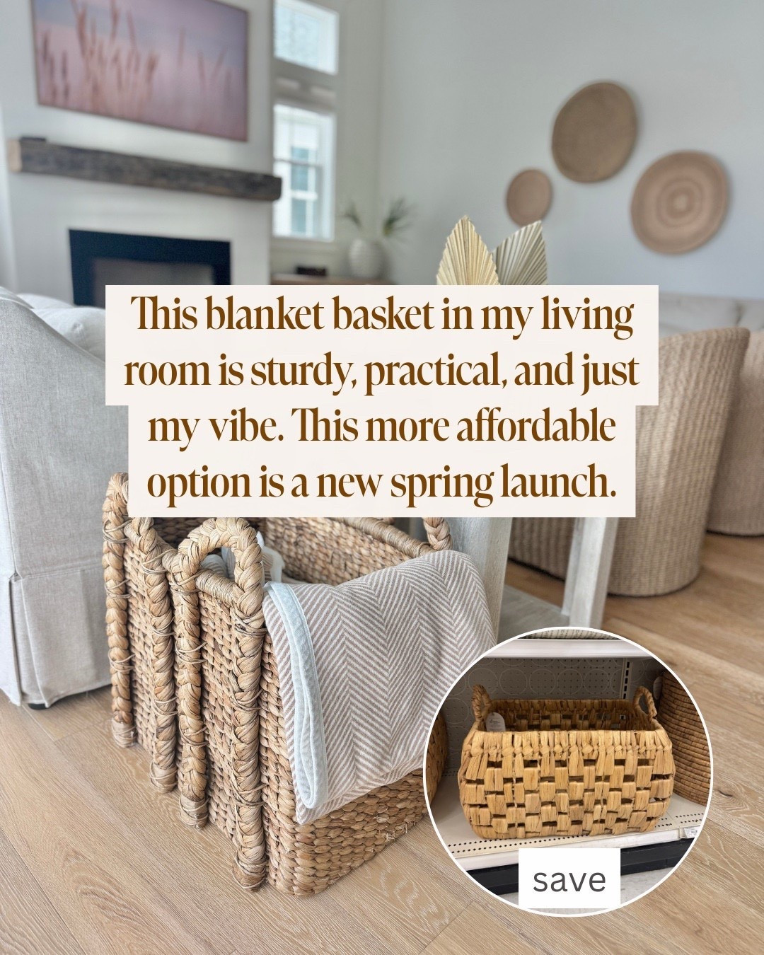 This cute blanket basket is sturdy and practical 🙌🏻🙌🏻

#LTKHome #LTKSeasonal