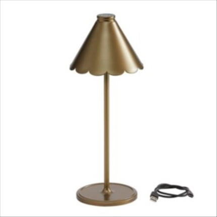 Click for more info about Kit Scalloped LED Lamp & Rechargeable Battery with 3 Brightness Levels