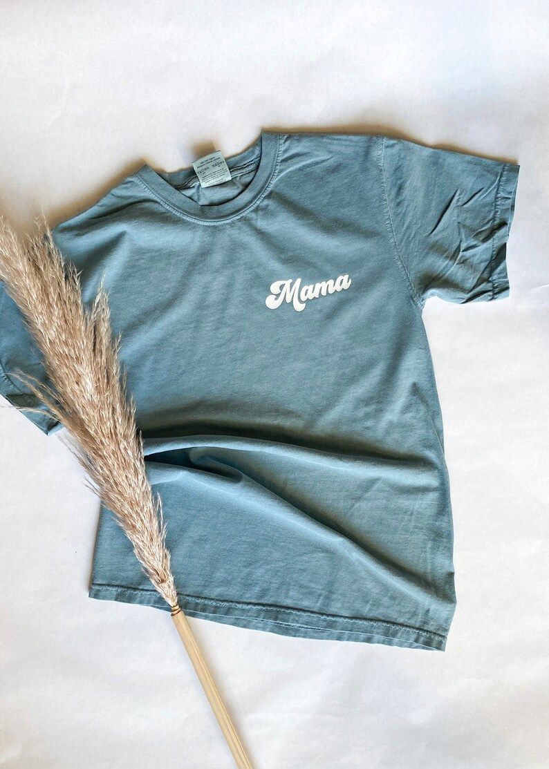 Mama Retro Tee  Blue Mama shirt Mama Shirt Retro T-Shirt | Etsy | Etsy (US)