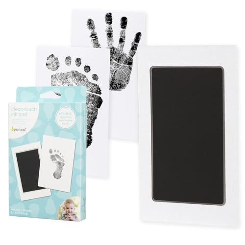 Pearhead Newborn Baby Handprint or Footprint “Clean-Touch” Ink Pad, 2 Uses, Black, 1 Count (Pack of 1) | Amazon (CA)