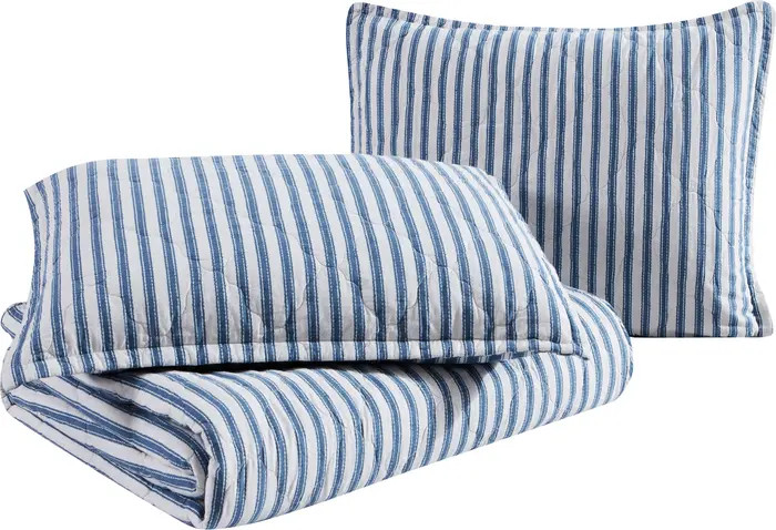 Willow Way Ticking Stripe Quilt & Sham Set | Nordstrom Rack