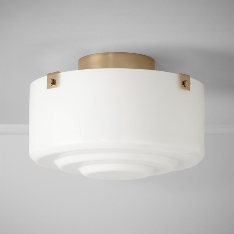 Lenon Champagne Flush Mount Light + Reviews | CB2 | CB2