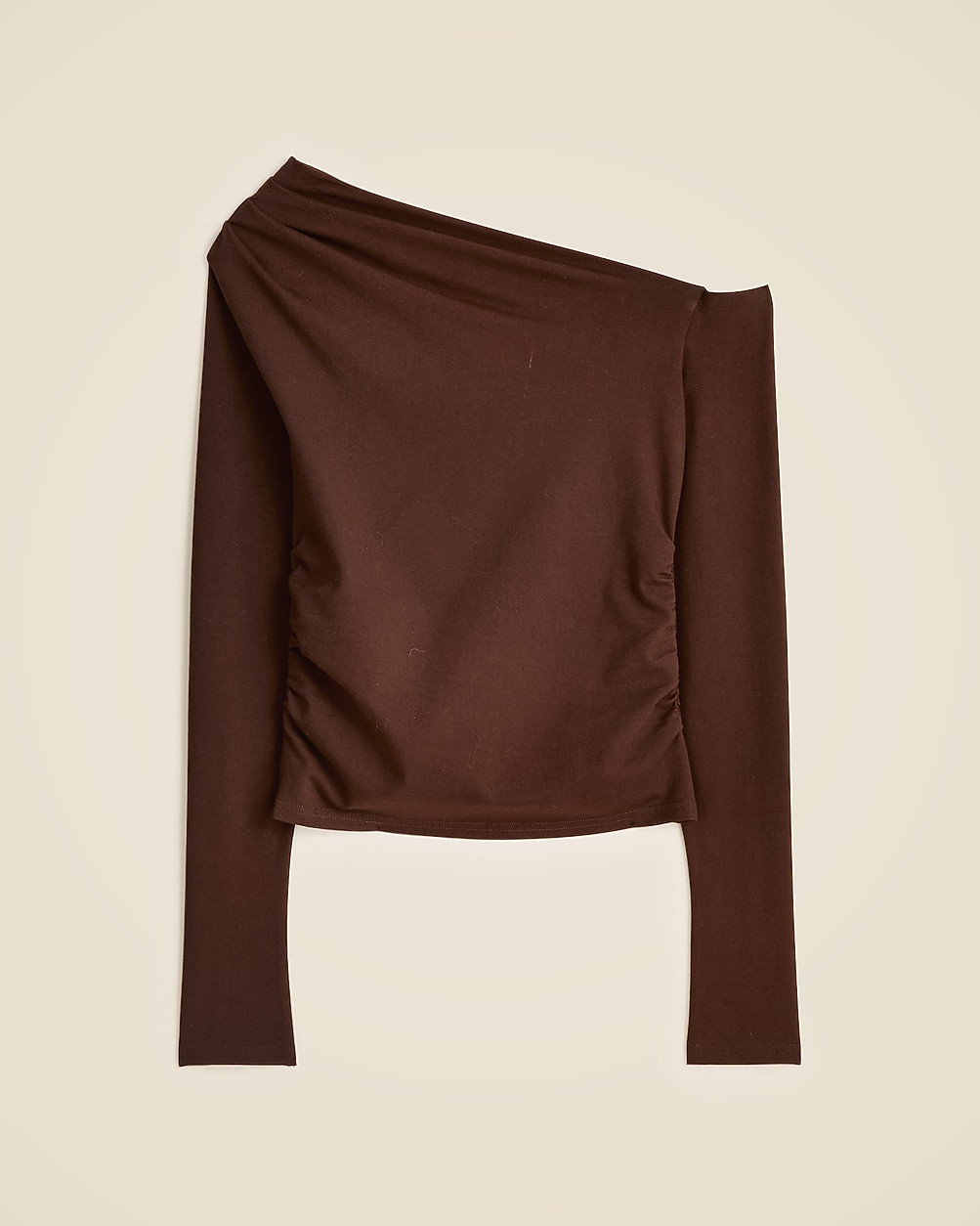 Asymmetrical off-the-shoulder top in stretch cotton blend | J. Crew US