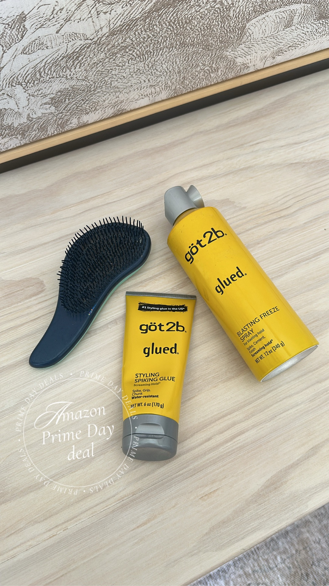 Everything I use to style my boy’s hair is currently on sale! I get all of this on Amazon- I use the spiking glue first, and then spray into place!