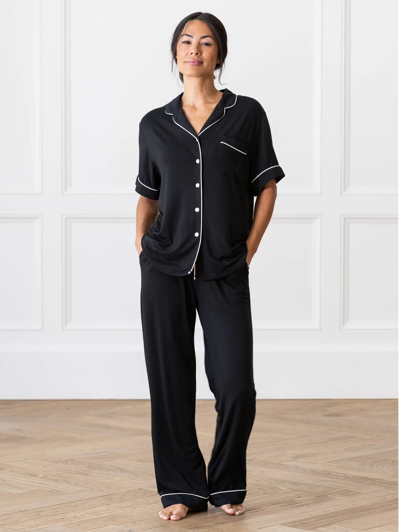 Women's Bamboo Rib-Knit Classic Long Sleeve Pajama Set | Cozy Earth
