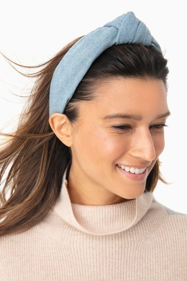 Light Denim Knotted Headband | Tuckernuck (US)