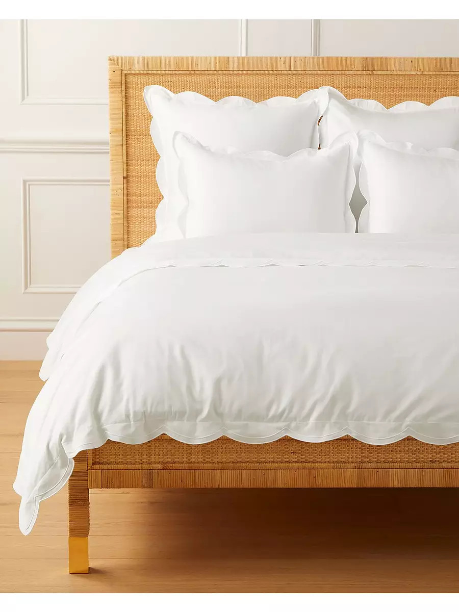 Scallop Sateen Duvet Cover | Serena and Lily