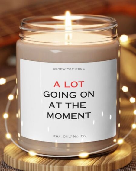 A lot going on at the moment candle, taylor swift candles, swiftie gifts, swiftie best friend gift, taylor swift, eras tour, bride gift, newlywed gift, new mom gift, college acceptance gift, new boyfriend gift, Etsy shop, Etsy finds 

#LTKwedding #LTKGiftGuide #LTKfindsunder50