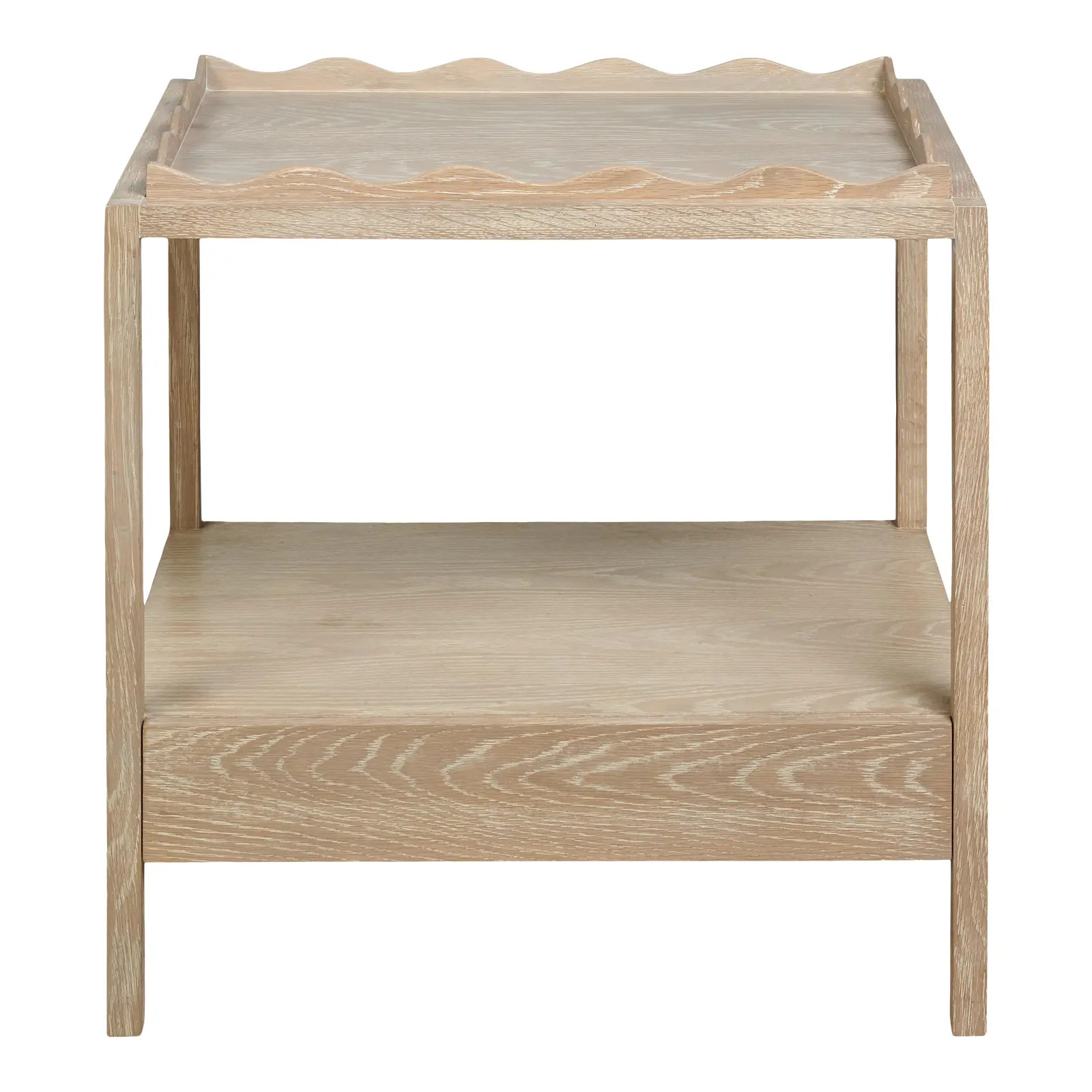 Rita Konig for The Lacquer Company Belles Rives Nightstand Oak in Cerused Oak | Chairish