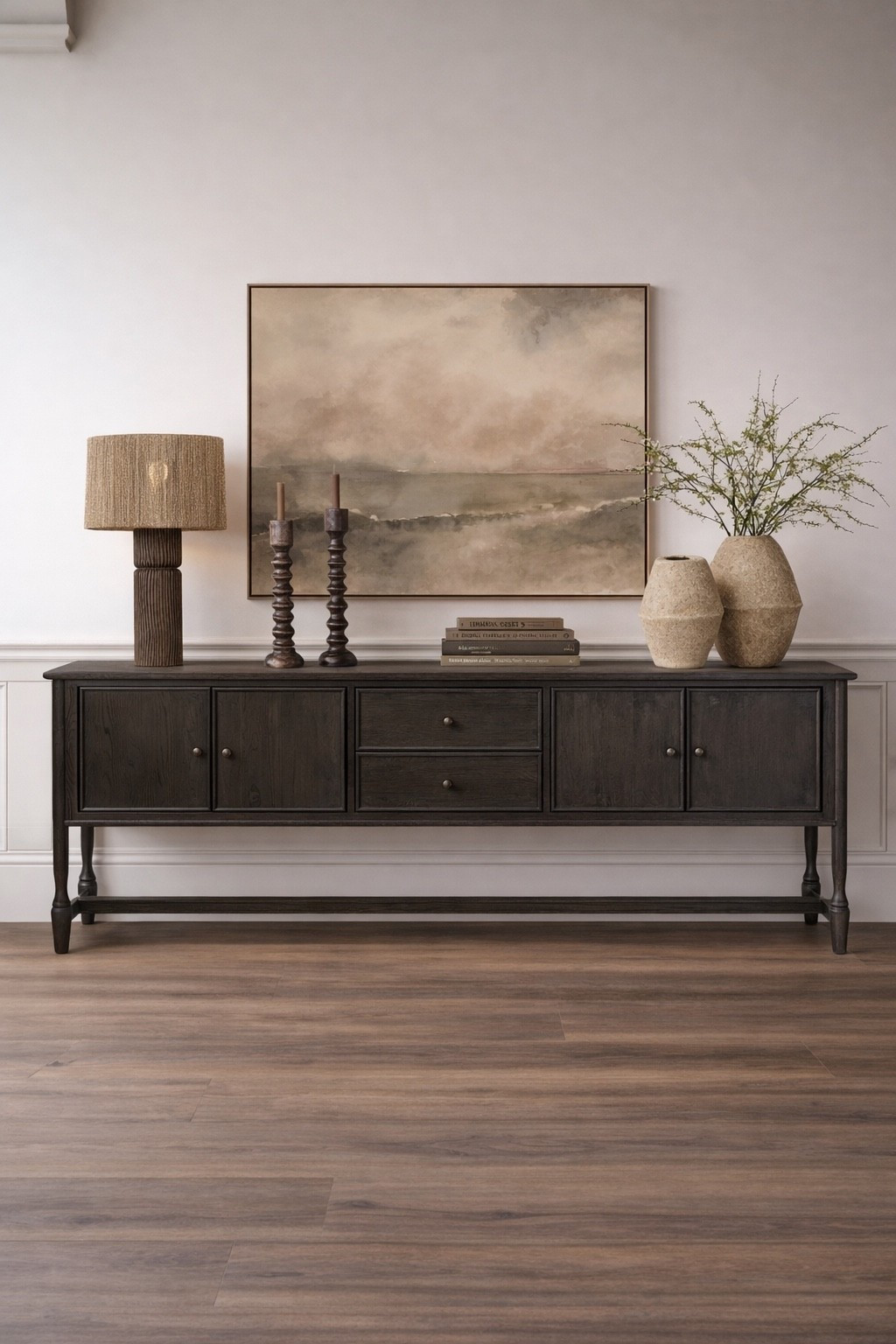 The prettiest sideboard styling! I love the shape of this sideboard—providing functional storage while also remaining  airy and light. This accents are organic and add dimension to the space too! 

#LTKHome