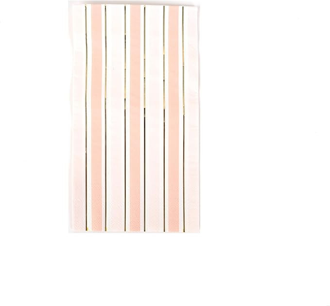 Pink Striped Paper Guest Towels, 16 Count, Decorative Party Towels for Birthdays, Showers, Brunch... | Amazon (US)