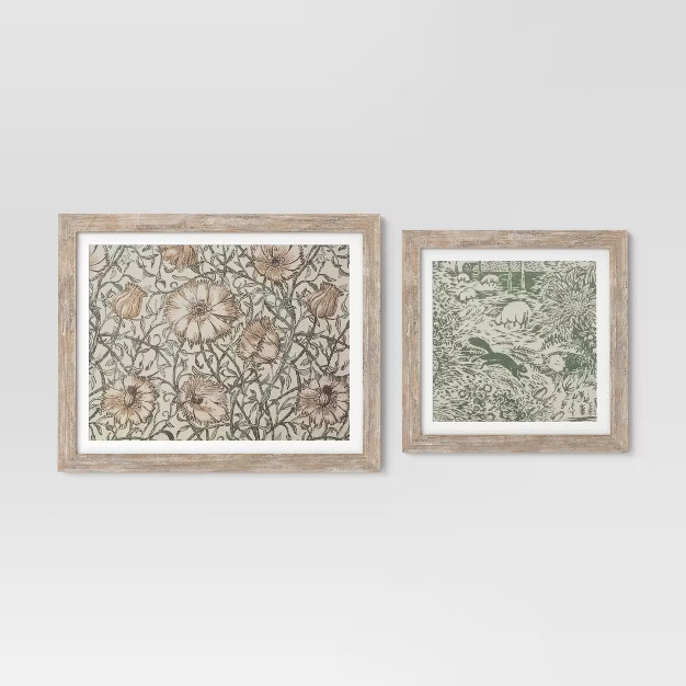 14" x 14" and 16" x 20" 2pk Harvest Fun Framed Under Plexi - Threshold™ | Target