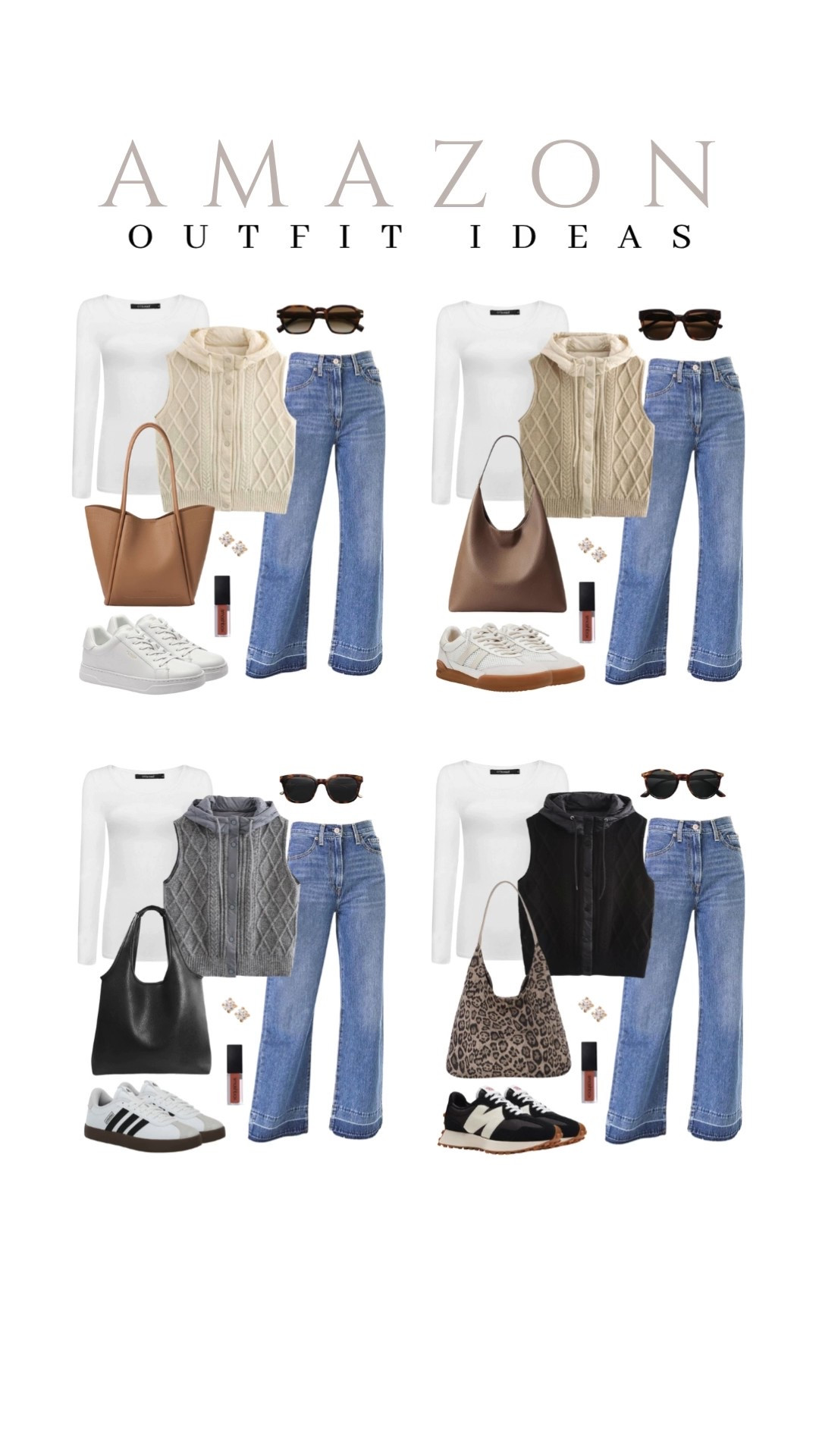 Knit vests are back and so easy to style for any day!
quilted hooded knit vest, smashbox liquid lipstick, new balance sneakers, coach bag, ways to style, casual outfit inspo, capsule wardrobe, favorite finds, top picks, mom outfit, everyday style, trendy look, transitional look, viral style, affordable look, amazon favorites, fall fashion, fall style

#LTKU #LTKSeasonal #LTKStyleTip