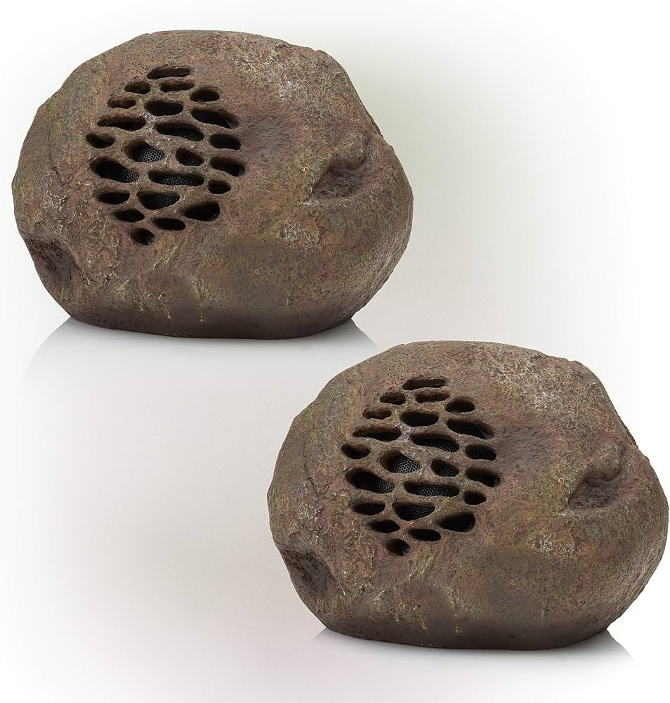 Alpine Corporation Weather-Resistant Bluetooth Solar-Powered Outdoor Wireless Rock Speaker – Se... | Amazon (US)
