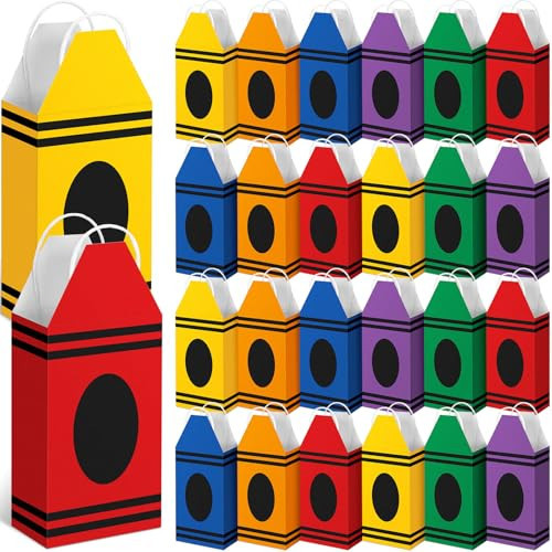 Yeyeplum 24 Pcs Graduation Crayon Gift Bags Candy Bags with Handle Graduation Party Favors Back to School Goodie Bag for Teacher Birthday | Amazon (US)