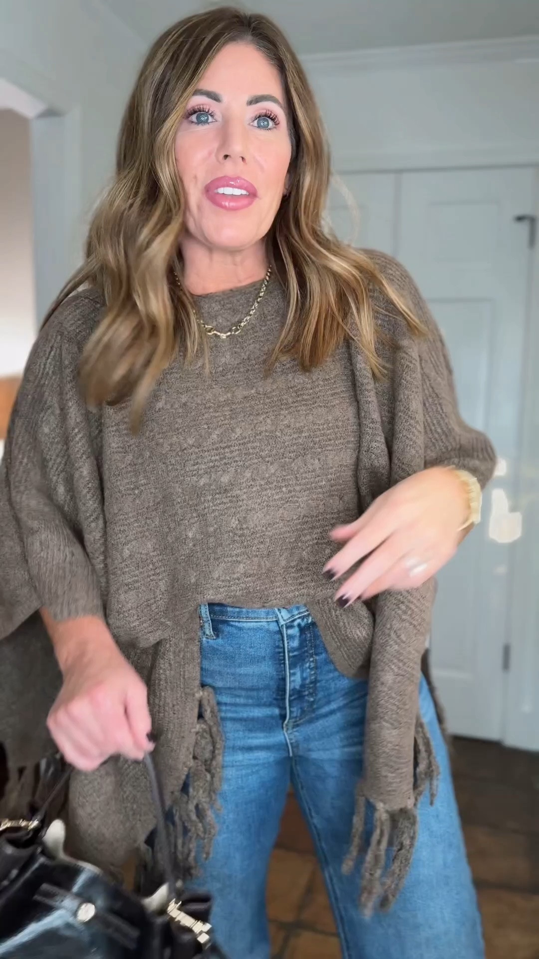 The perfect fall outfit

Wear this to a business casual office, fall photos, date night, and more!!

This poncho sweater is so soft with the cable knit details and fringe on the ends. and the quality is really good. I’m wearing a size M/L

These high-rise jeans are super comfy with lots of stretch and very flattering. The twisted front seam details remind me of my mother jeans. I am wearing a 10 long 

￼

#LTKOver40 #LTKSaleAlert #LTKootd