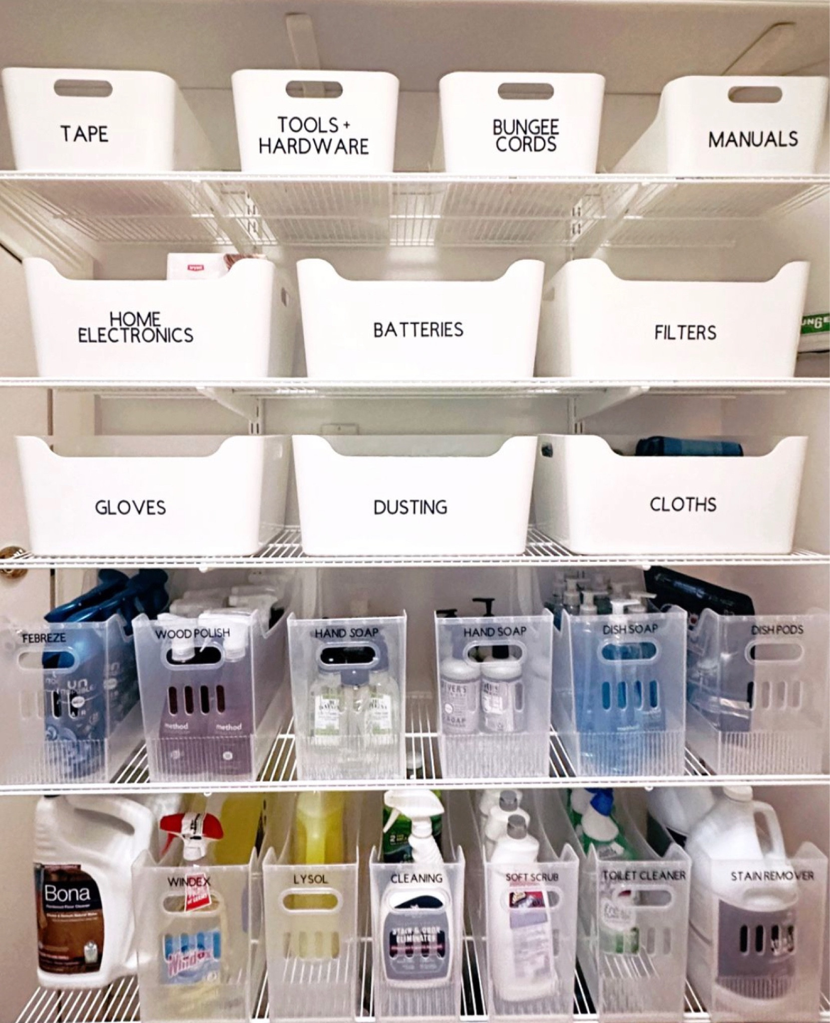 Getting organized doesn’t have to be complicated. 
1. Get rid of anything you no longer want, need or use.
2. Sort your items by category 
3. Contain items + label
4. Maintain with a routine

#LTKfamily #LTKhome