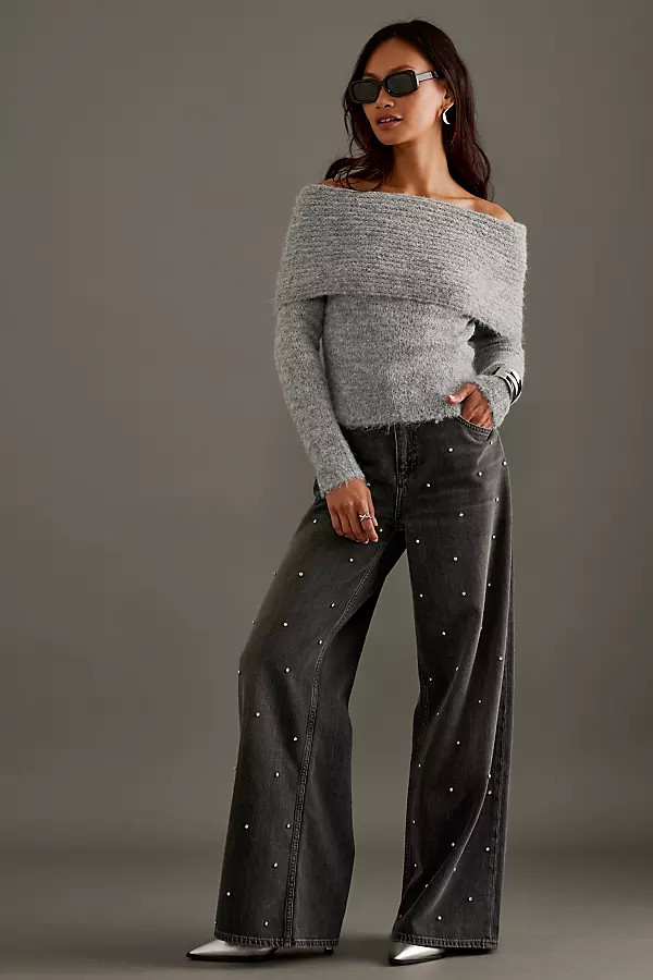 By Anthropologie Embellished Wide-Leg Jeans | Anthropologie (UK)