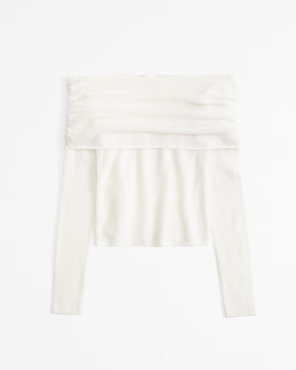 Women's Merino Wool-Blend Off-The-Shoulder Top | Women's New Arrivals | Abercrombie.com | Abercrombie & Fitch (US)