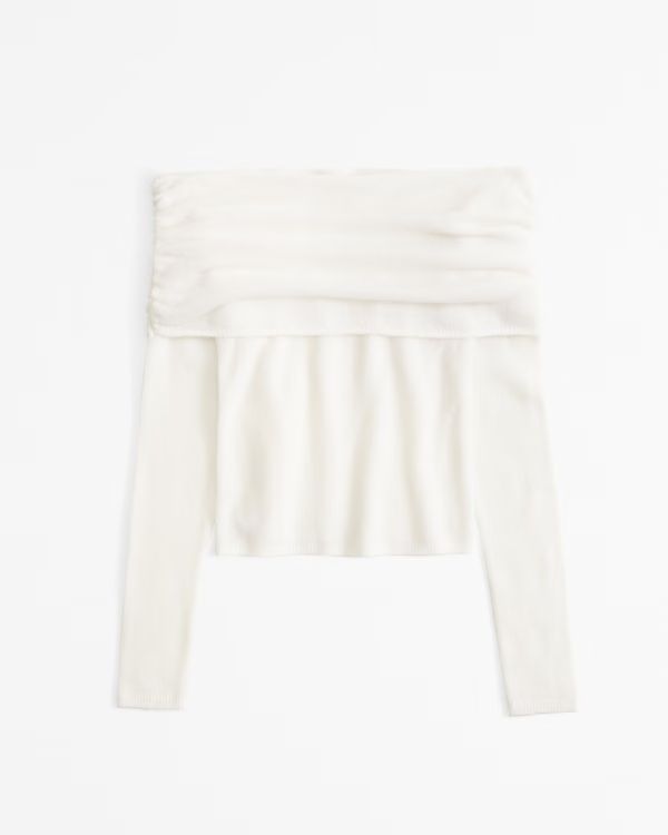 Women's Merino Wool-Blend Off-The-Shoulder Top | Women's | Abercrombie.com | Abercrombie & Fitch (US)