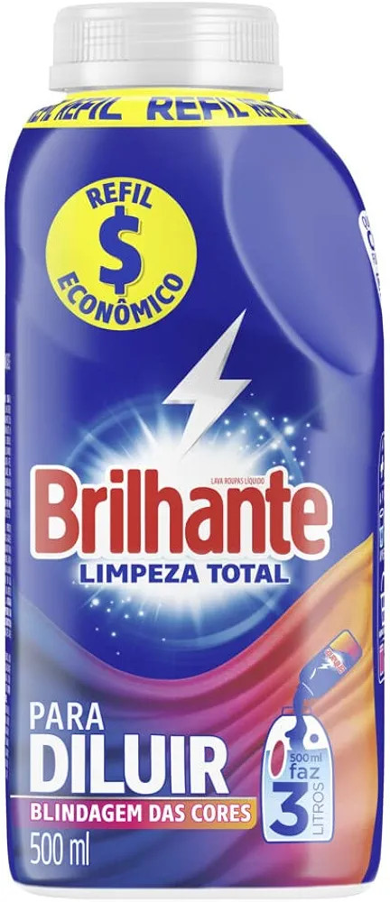Brilhante Limpeza Total - Sabão Líquido Para Diluir, 500ml | Amazon (BR)