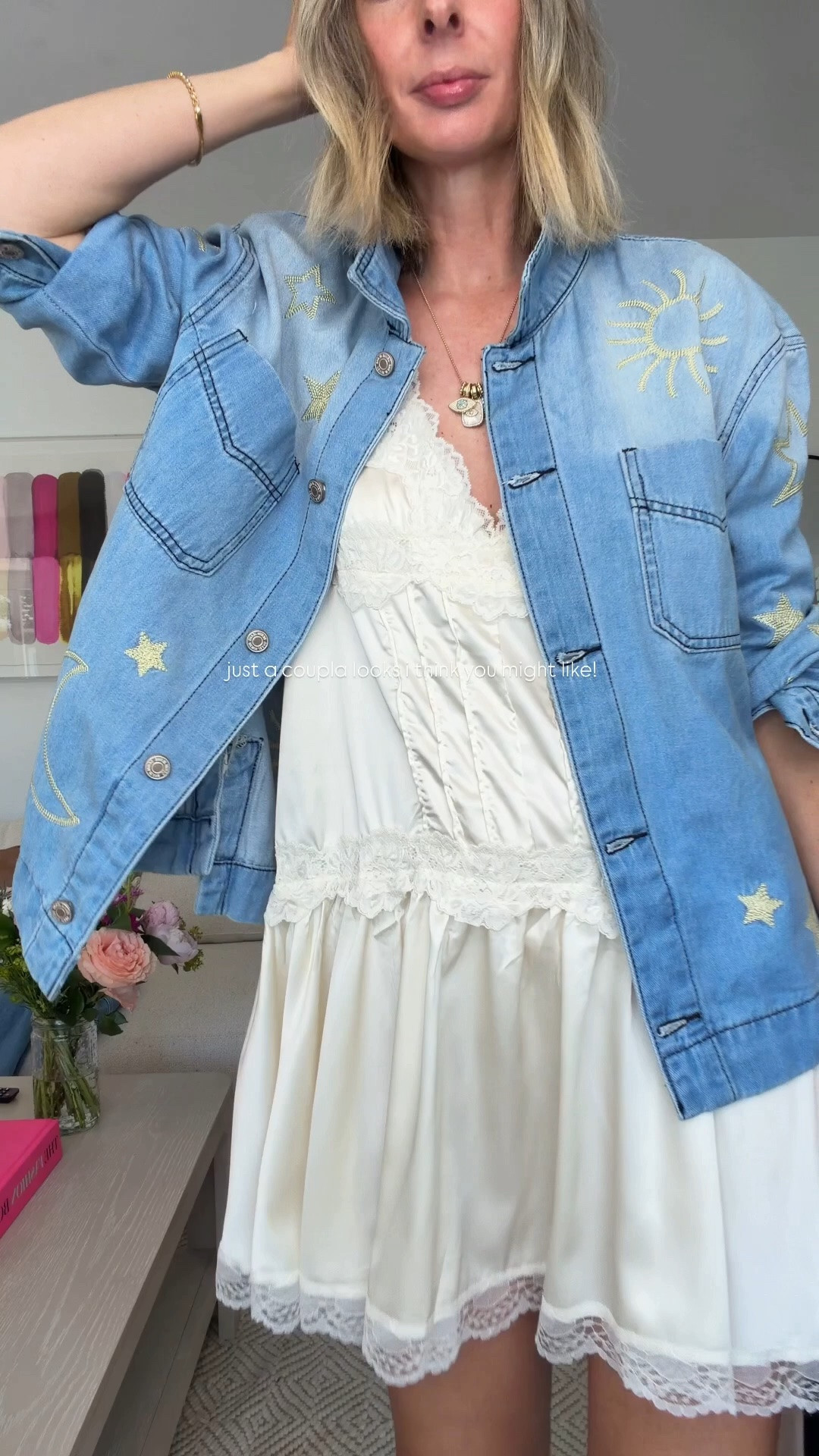 a cuppa dresses i  thought you might like! 🫶

cream dress: medium (shoulda done the small)
blue embroidered shirt: medium
striped one shoulder dress: medium (shoulda done the small)
white dress: medium
pink dress: medium
ivory dress: medium (runs small!!)
white maxi: small

ty for being here! you all bring me so much joy!! ✨

style over 40. country concert. effortless style. summer dresses.

#LTKgrwm #LTKootd #LTKOver40