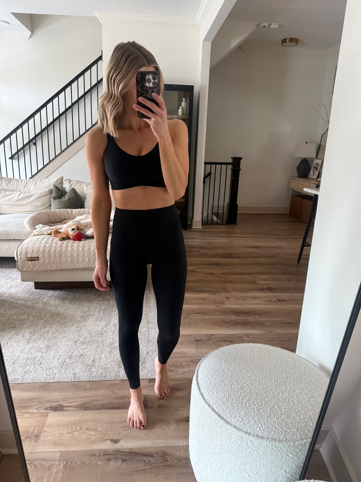 Wearing small leggings (full length), small sports bra (code: LAWXSPANX - first time customers only)

#LTKOver40 #LTKfitnessgoals #LTKActive