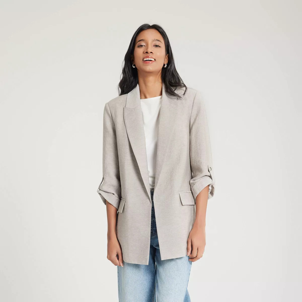 Women's Rolled Up Sleeve Blazer - A New Day™ | Target