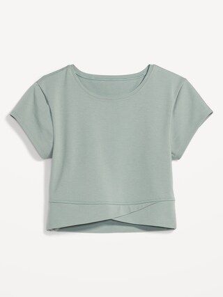 PowerChill Cropped Cross-Front T-Shirt for Women | Old Navy (US)
