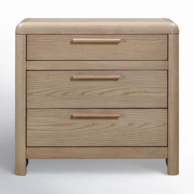 Furano Three Drawer Wood Nightstand | Wayfair North America