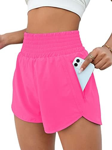 BMJL Women's Athletic Shorts High Waisted Running Short Pocket 2.5" Sporty Shorts Gym Workout Sho... | Amazon (US)
