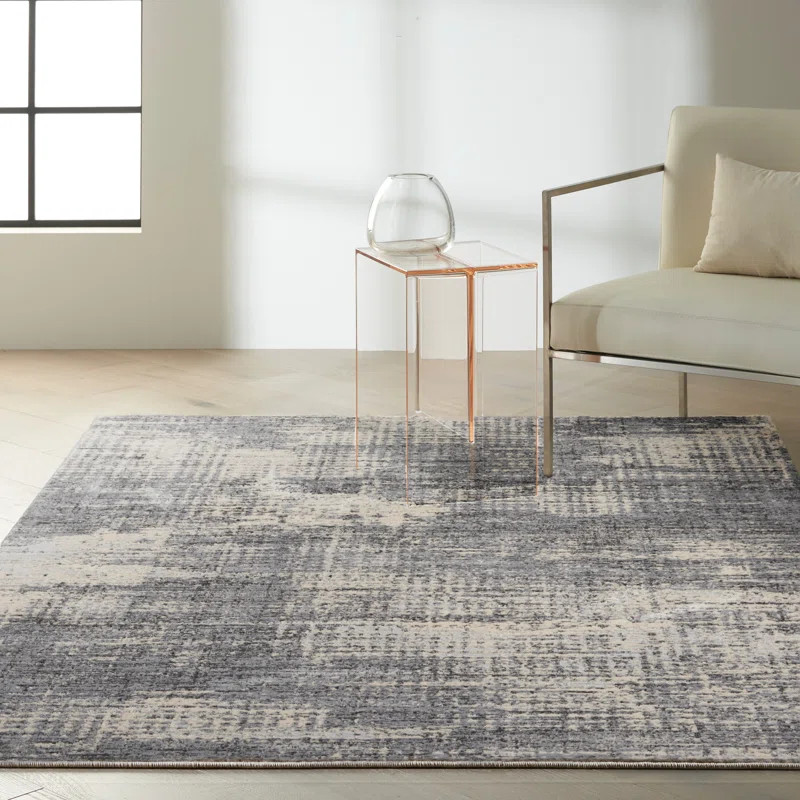 Rush Abstract Light Gray/Dark Gray Area Rug | Wayfair Professional