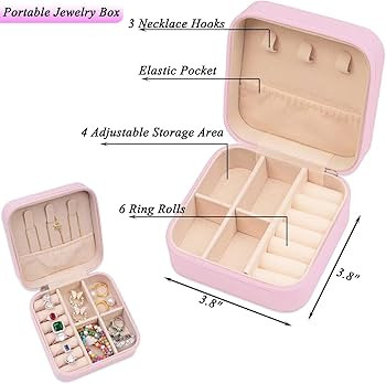 ETHOON Jewelry Travel Case Small Organizer Stocking Box Personalized Gifts Teenage Jewelry Access... | Amazon (US)