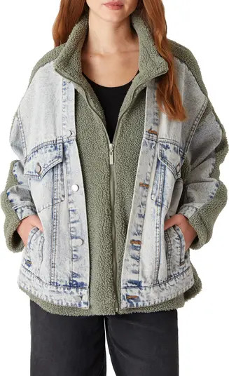 Denim & Faux Shearling Trucker Jacket | Nordstrom Rack