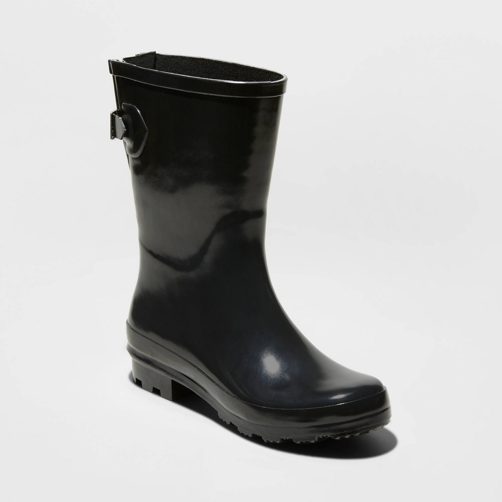 Women's Vicki Rain Boots - A New Day Jet Black 6 | Target