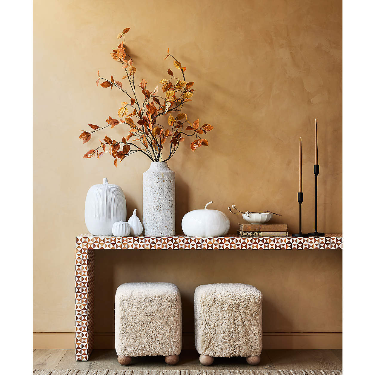 Megs Black Taper Candle Holders by Leanne Ford, Set of 2 + Reviews | Crate & Barrel | Crate & Barrel