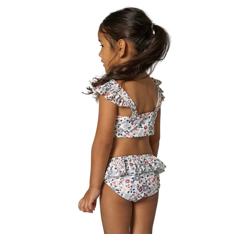 Modern Moments by Gerber Toddler Girl Swimsuit with Ruffles, Sizes 12M - 5T | Walmart (US)