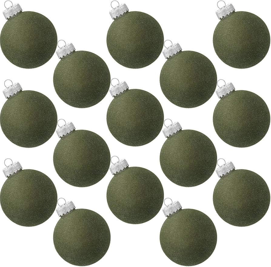 Liliful 15 Pcs Velvet Christmas Balls Bulk Flocked Christmas Tree Ball Ornaments Plastic Balls 3.... | Amazon (US)