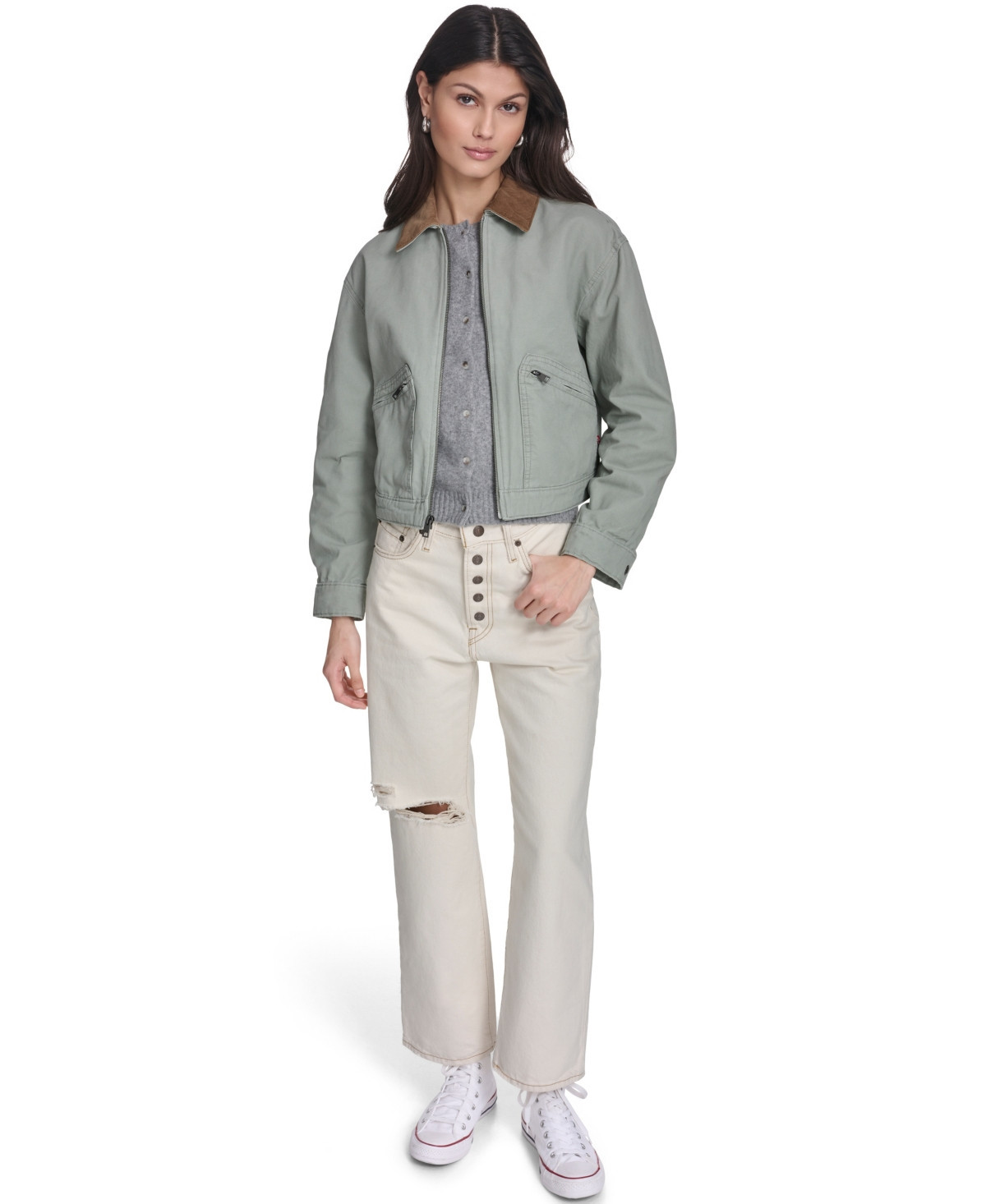 Levi's Women's Cotton Utility Jacket - Shadow | Macy's