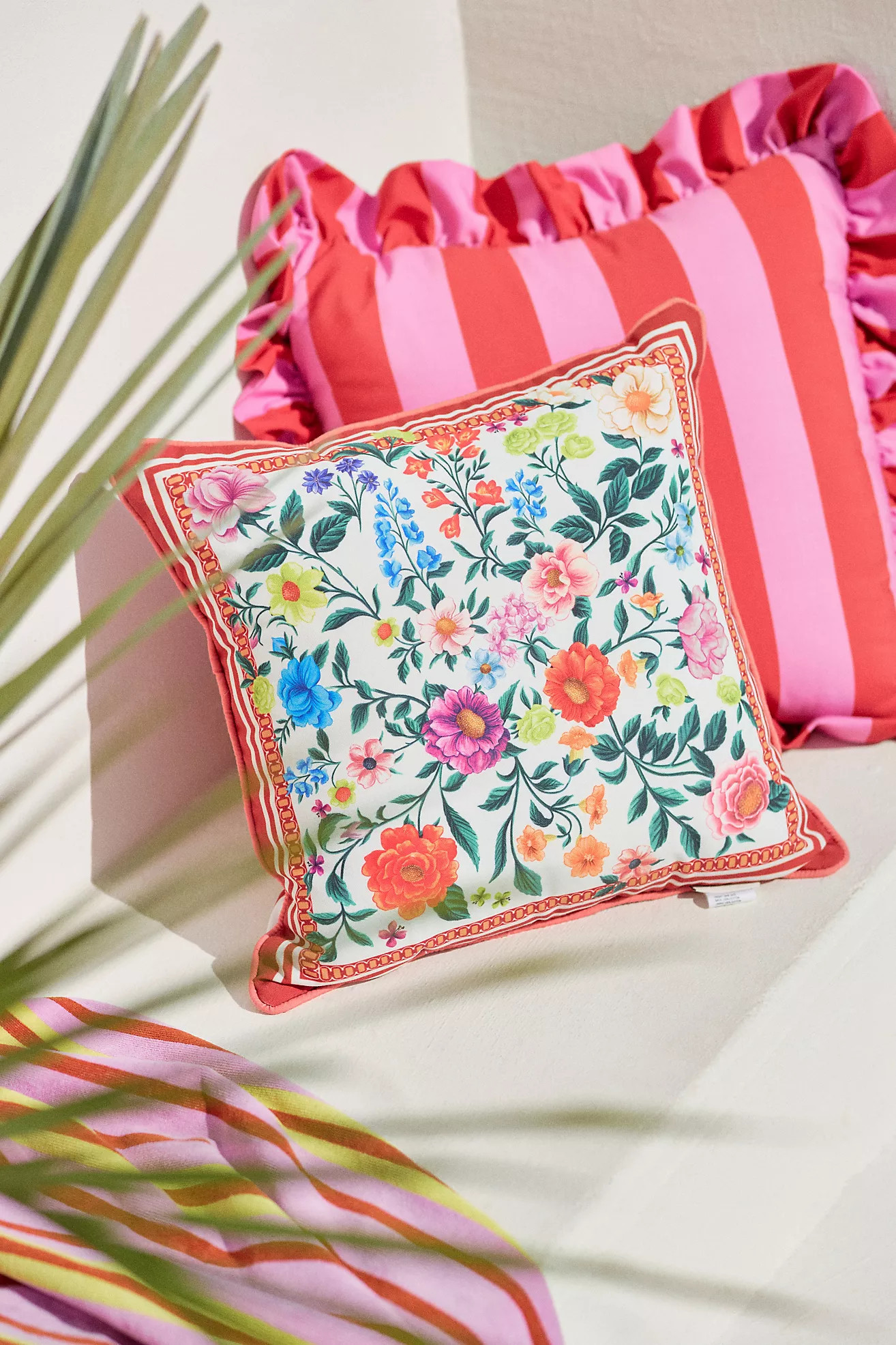 Maeve Scarf Printed Floral Indoor/Outdoor Pillows | Anthropologie (US)