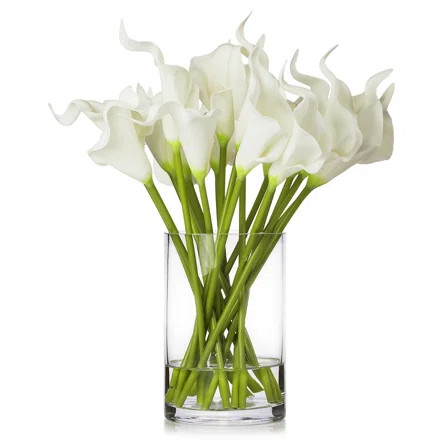 Lilies Flower Arrangement in Vase | Wayfair North America