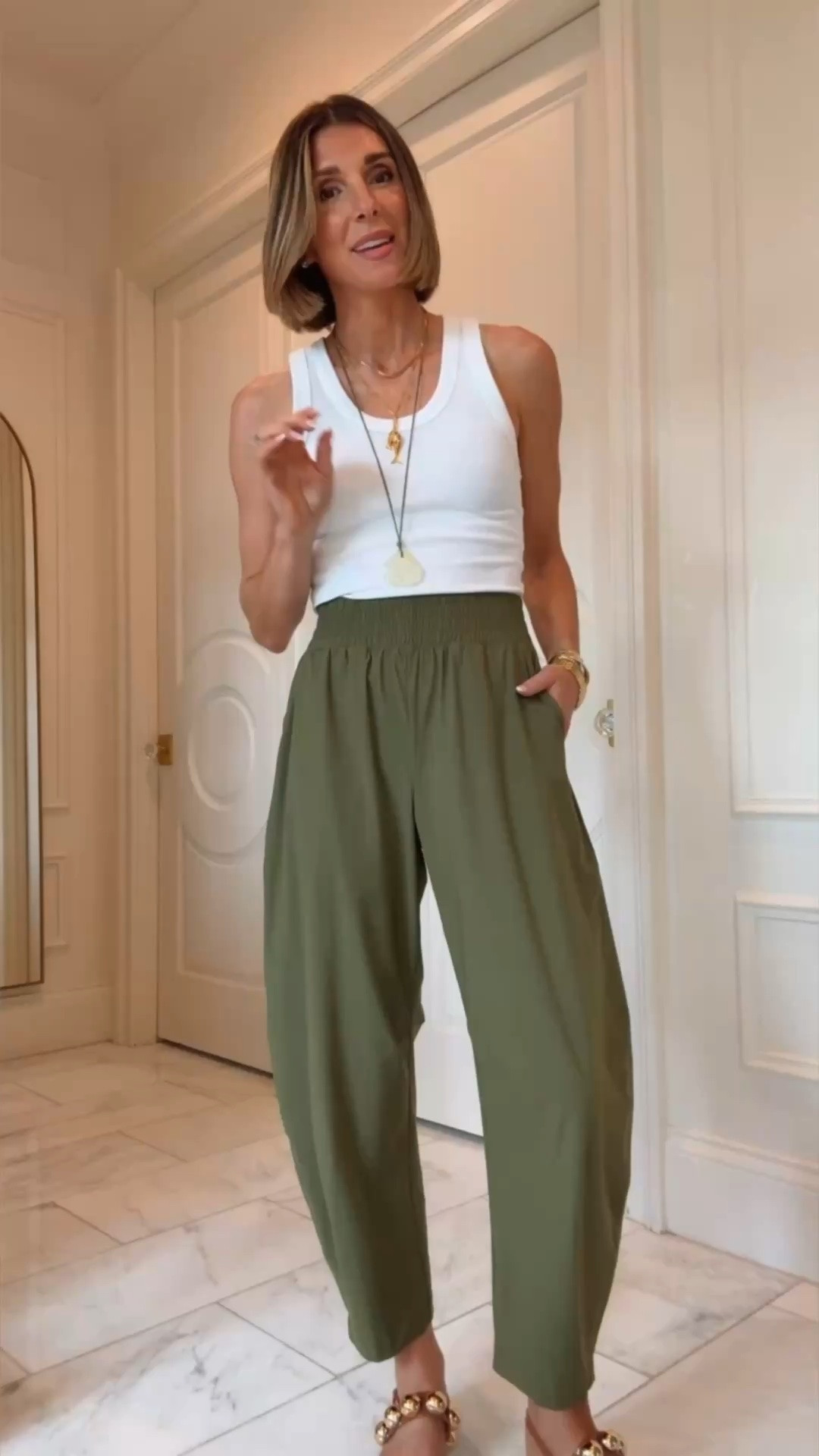 These $35 Target barrel pants are so popular right now! They come in navy and black too. Great pants for year round wear!

#LTKSeasonal #LTKOver40 #LTKmomlife