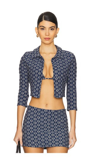 DEVON WINDSOR Lila Jacket in Denim-Dark. - size XS | Revolve Clothing (Global)