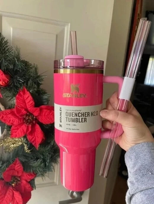 **RARE EDITION** Pink Parade Stanley Quencher H2.0 FlowState 40 oz Tumbler | eBay US