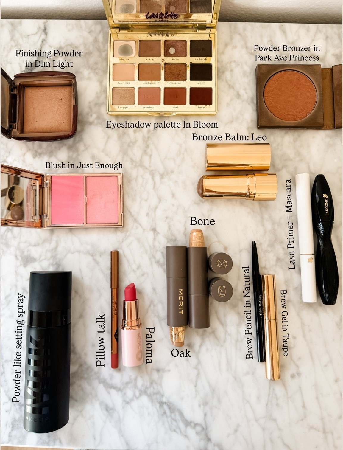 All of my favorite make up products! I use most of these every single day for my make up routine!

Loverly Grey, make up, make up routine, beauty, eye shadow, mascara, lash primer, bronzer, setting spray, blush, lipstick

#LTKBeauty