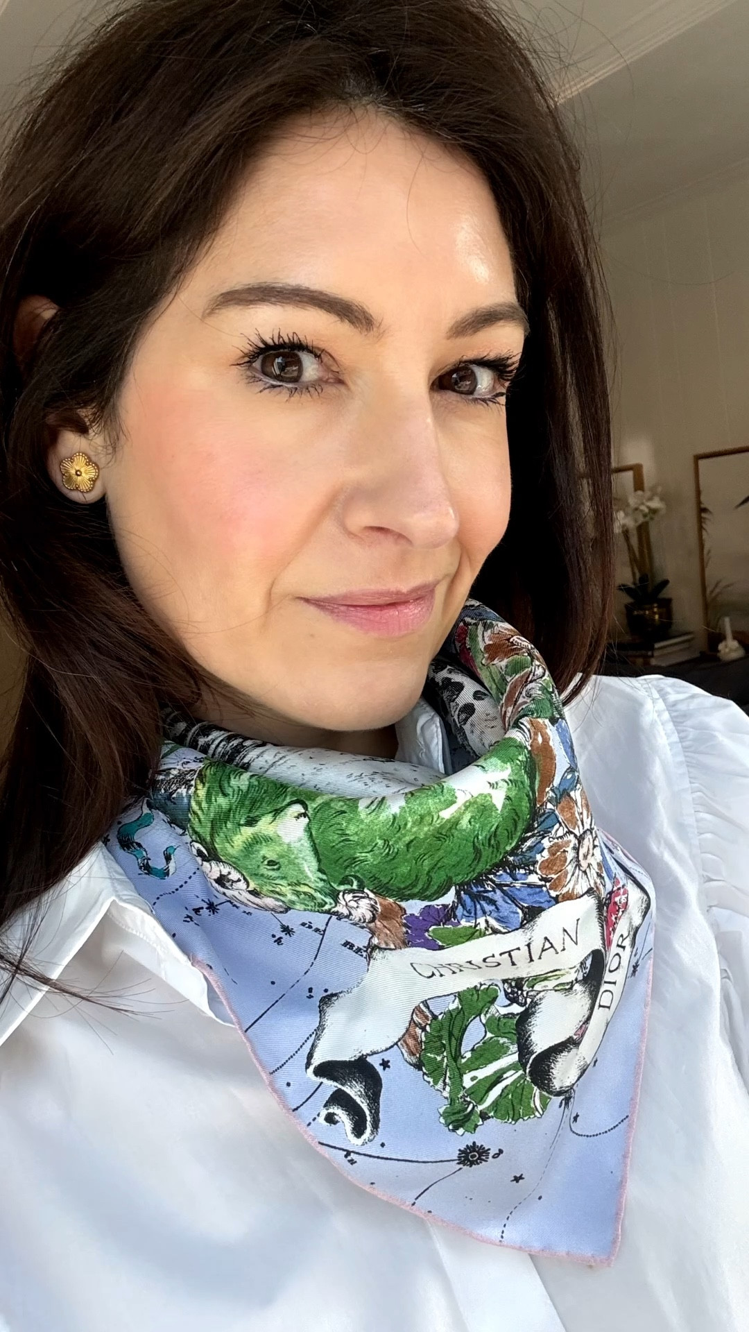 @fashionphile is the place to find pre-owned authenticated luxury items at a significant savings! I could not wait to get this Christian Dior scarf in! It’s perfection! #ad
#fashionphilefinds #fashionphilepartner 

#LTKdayinmylife #LTKgrwm #LTKootd